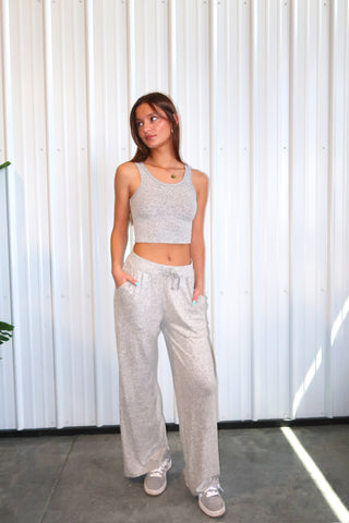 Heather Grey Hacci Tank