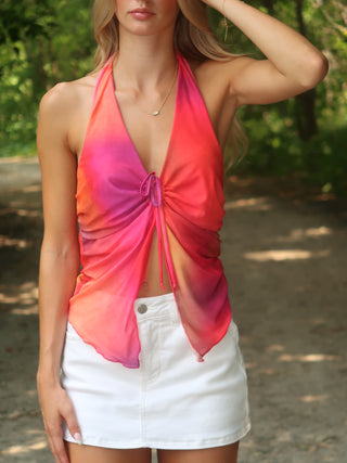 Halter Multi Color Top