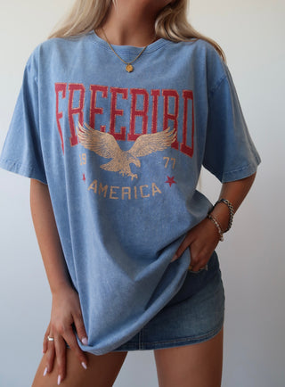 Blue Freebird 1977 American Oversized Tee Shirt