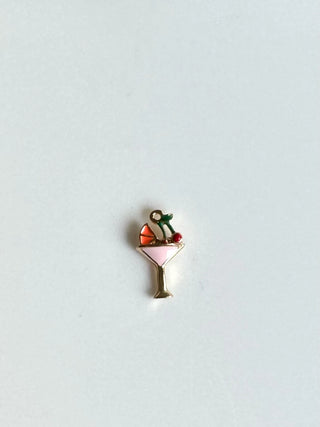 Colored Martini Charm (Gold)