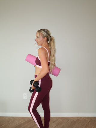Studio Sculpt Bra - Black Cherry/Pink