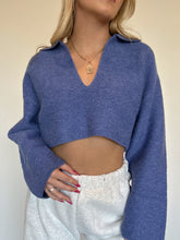 Load image into Gallery viewer, Cropped Collared Sweater
