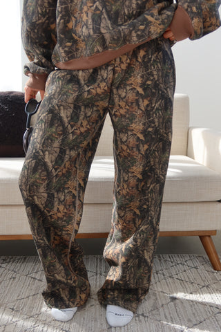 Dark Camo Staple Wide Leg Sweatpants