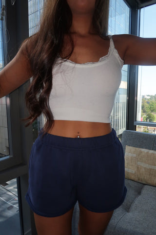 Midnight Staple Mid Rise Shorts