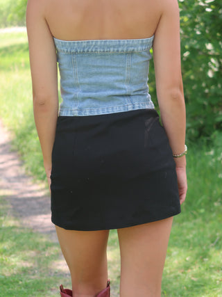 Denim Tube Top
