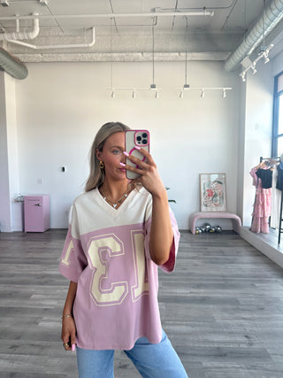 V-Neck Oversized Jersey Tee