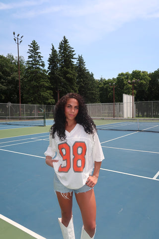 Orange & White Oversized Jersey