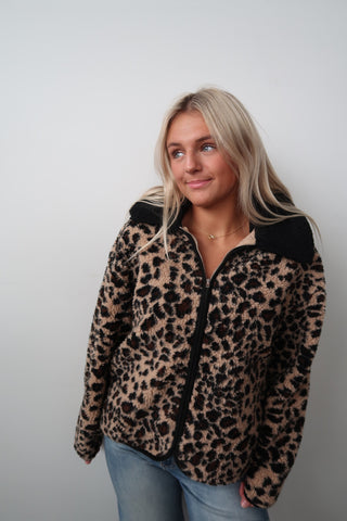 Leopard Shearling Jacket