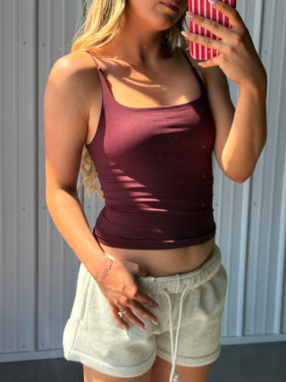 Black Cherry Everyday Square Neck Cami