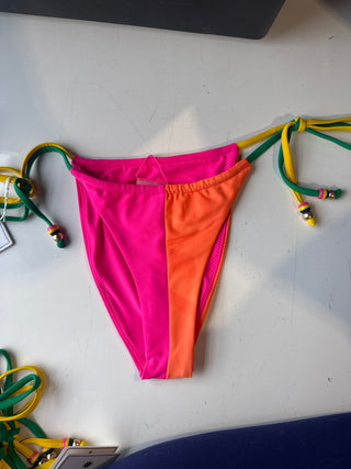 Kulani Kinis Splice Gathered Tie Bikini Bottom - Passionfruit Punch