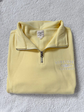 Banana Yellow Quarter Zip Sweatshirt