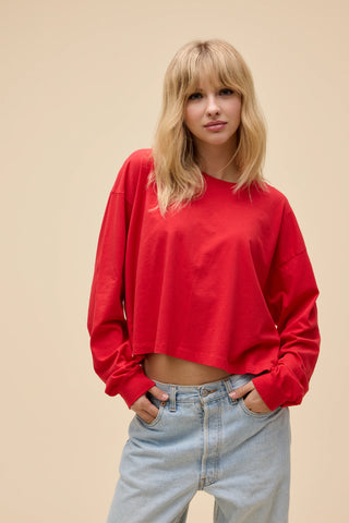 Daydreamer Solid Meet & Greet Longsleeve - Fire Red