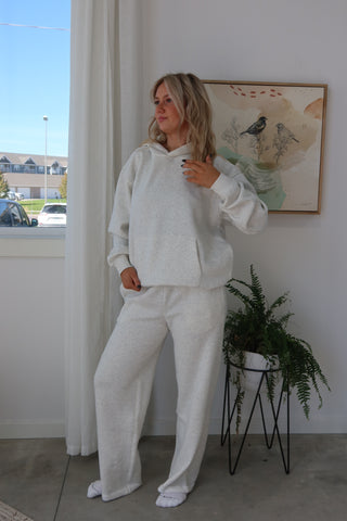 Heather White Staple Oversized Hoodie