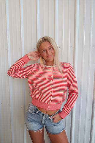 Red And White Striped Sweater
