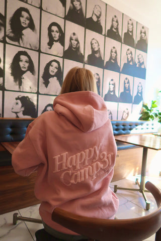 Happy Camp3r Vintage Mauve Puff Series Hoodie