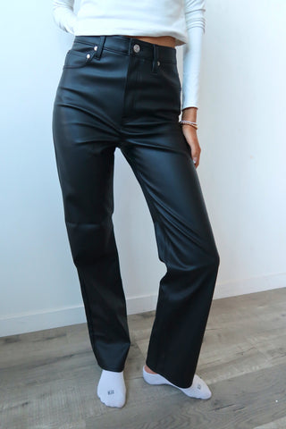 Daze Denim Cinematic Straight Faux Leather Pants