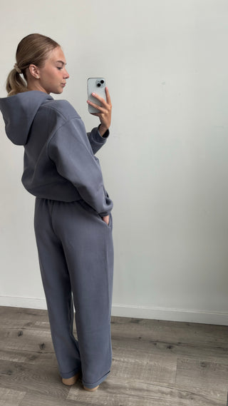 Regular French Blue Staple Wide Leg Sweatpants