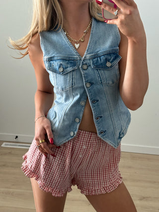 HIDDEN Fitted Denim Vest