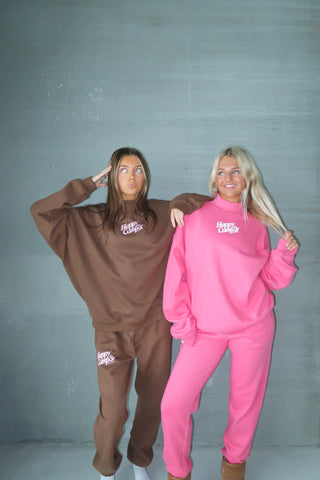 Happy Camp3r Hot Pink Mockneck Sweatshirt