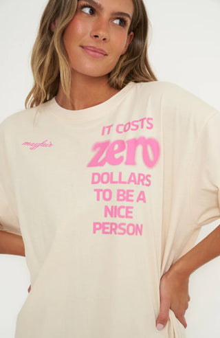 The Mayfair Group “It Costs $0 Boyfriend T-Shirt”