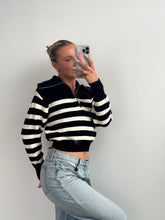 Load image into Gallery viewer, Striped Quarter Zip Sweater
