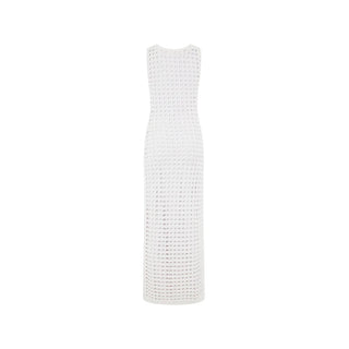 Kulani Kinis Crochet Plunge Maxi Dress - Ivory