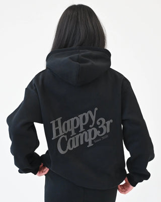 Happy Camp3r Black Puff Series Hoodie