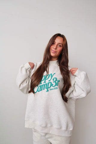 *Drift Exclusive* Happy Camp3r Heather Grey Puff Series Mockneck