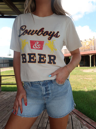 Cowboys & Beer Vintage Graphic Tee