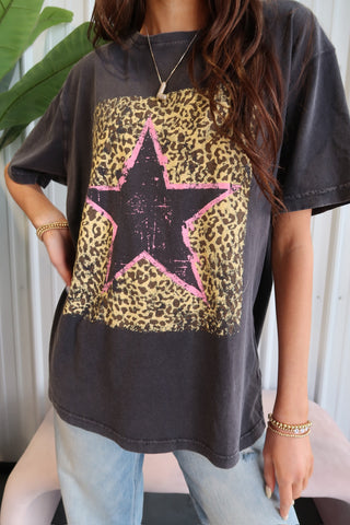 Star Leopard Oversized T-Shirt
