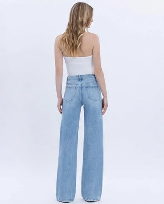 Flying Monkey High Rise Full Length Wide Leg Jeans - Advantageous