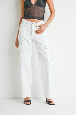 White Cargo Jeans