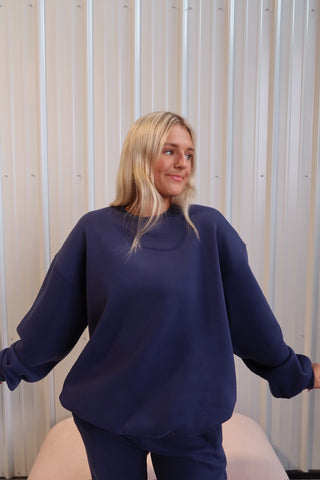 Midnight Blue Staple Crewneck