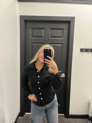 Black Button Up Blouse