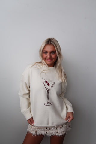 Ivory Oversized Martini Sweater