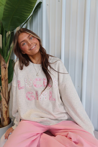 Lucky Girl Crew Neck Sweatshirt