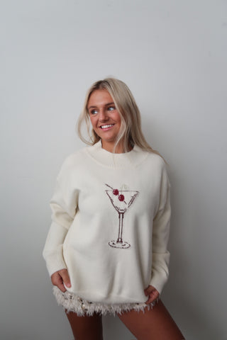 Ivory Oversized Martini Sweater