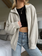 Load image into Gallery viewer, Oversized Zip Up Sweater
