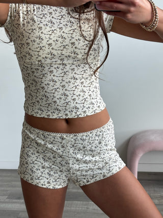 Floral T-Shirt With Bow