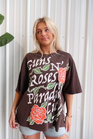 Daydreamer Guns And Roses Paradise City Oversized Tee