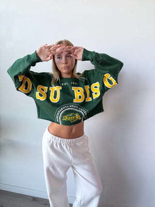 NDSU Split Cropped Long Sleeve