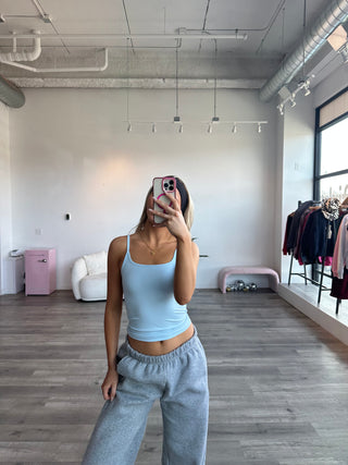 Light Blue Studio Full Length Cami Tank Top