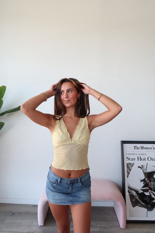 Polkadot Ruffle Tank Top