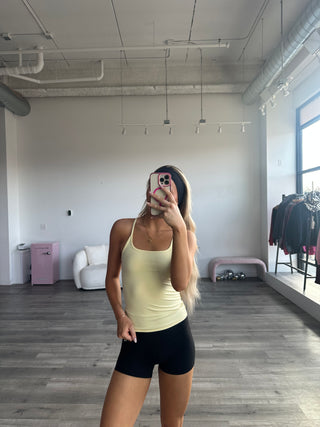 *PRE-ORDER* - Pastel Yellow Studio Full Length Cami Tank Top