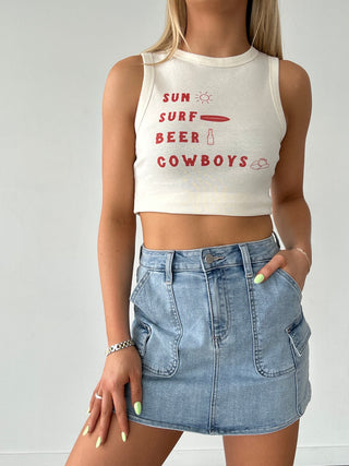 “Sun Surf Beer Cowboys” Tank