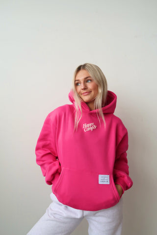 *Drift Exclusive* Happy Camp3r Pink Raspberry Puff Series Hoodie