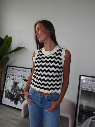 Stripe Wavy Tank