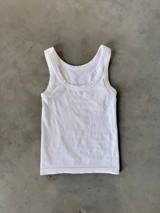 White Reversible Ribbed Tank Top