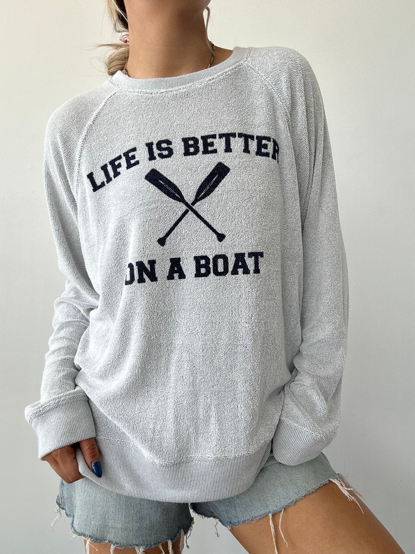 “Life Is Better On A Boat” Crewneck
