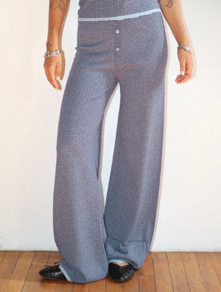 Baby Blue/Navy Striped Lounge Pants
